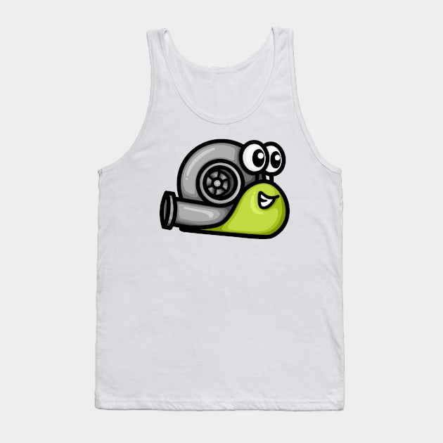 Turbo Snail Version 1 - Green Tank Top by hoddynoddy